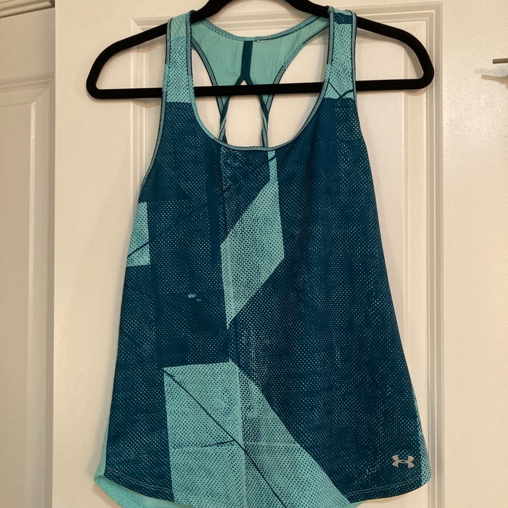 Under Armour Women's Teal Geometric Tank Top